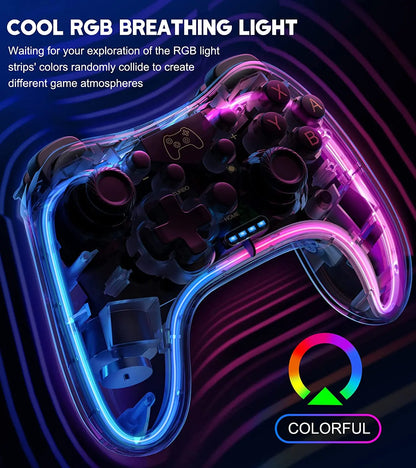 Controller with RGB Breathing LED, Multi-Platform Switch Remote with Turbo and Wake-Up Function