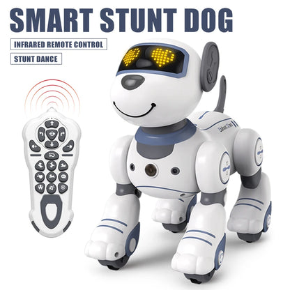 Funny RC Robot Dog – Electronic Stunt Dog with Voice Commands, Programmable Touch-Sense, Music and Songs, Perfect for Children's Toys