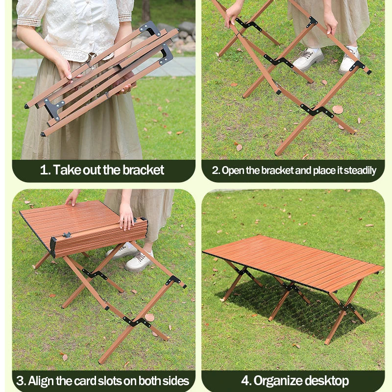 Portable Folding Table | Foldable Camping Desk | Ultralight Carbon Steel | Hiking, Fishing, Barbecue, Camping Supplies