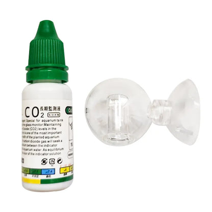 DIY Aquarium CO2 Indicator Kit : Fish Tank Glass Liquid Tester for Plants - Monitor CO2 System Solution with Drop Checker - 15ml Capacity