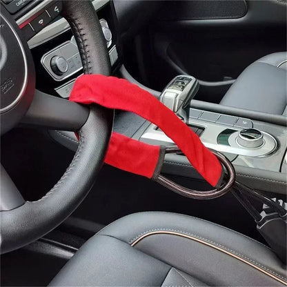 Universal Car Steering Wheel Lock with Seat Belt Buckles - Theft Prevention Anti-Theft Device for Truck SUV Van RV