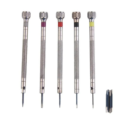 5pcs/set Steel Screwdriver Watch Repair Kit: Portable Tools for Band Removal & Mini Link Pins - Watchmaker Essential