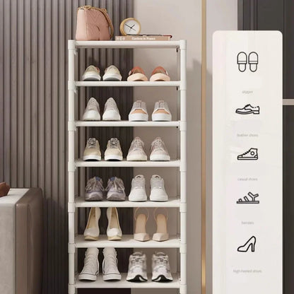 5-7 Layer Shoe Rack Storage Organizer - Space-Saving Cabinets for Wall Corner and Sneaker Shelf