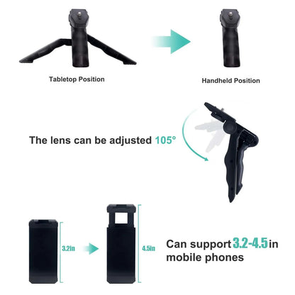 Smartphone Vlogging Kit – Includes Tripod, Mini Microphone, and Accessories for iPhone and Android, Perfect for TikTok, Live Streams, and YouTube Videos