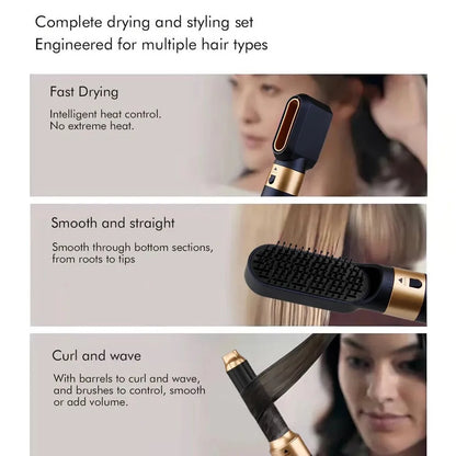 5-in-1 New Hair Dryer Multi Styler | Curling Iron, Hair Straightener, and Hair Brush | Hairdryer for Versatile Hair Styling