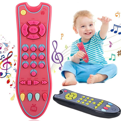 Music Mobile Phone and TV Remote Control Toy - Early Educational Electric Learning Gift with Numbers and English for Newborns