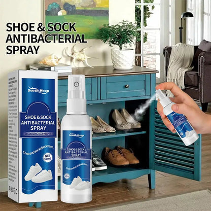 60ml Shoe Shock Antibacterial Spray: Foot Odor & Stink Freshener - Socks Odor Remover and Antiperspirant Refresh Spray