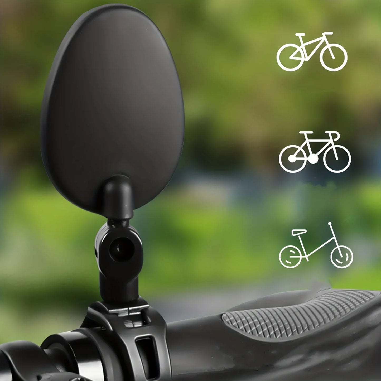 360 Degree Adjustable Bike Mirror - Rotatable Handlebar Rear View Mirror for Bicycles, 1 or 2 Pack Cycling Accessories