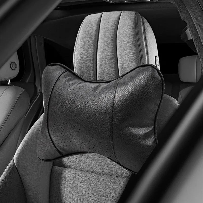 Breathable Mesh Car Seat Neck Protector Pillow - Auto Safety Headrest Restraint for Head and Neck Relaxation, Cushion Pad