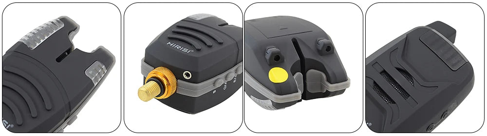 Carp Fishing Alarm Set - Wireless Bite Indicator 1+4 with Sound and LED Light Warning, Model B1230