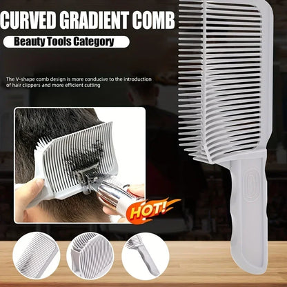 Professional Hair Clipper Comb - Men's Flat Headed Comb for Mixing and Cutting, Ideal for Salon Styling