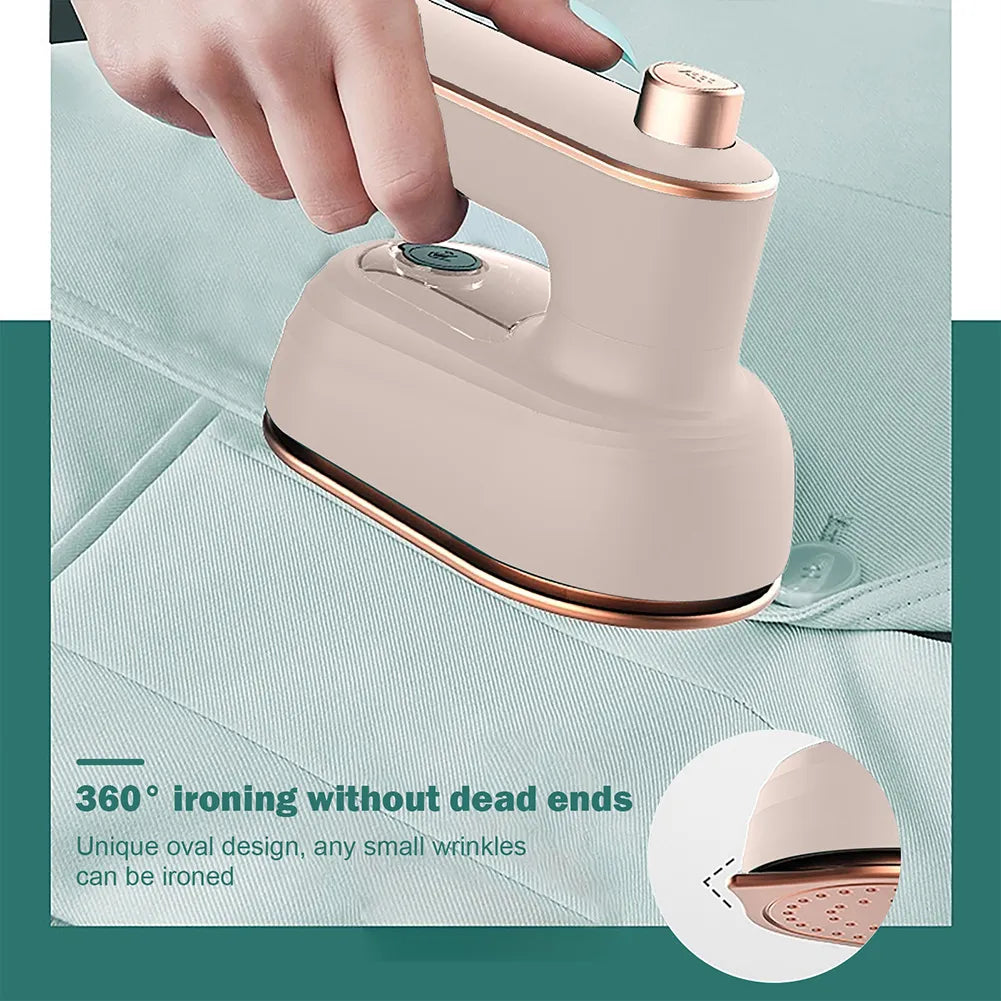 Mini Professional Handheld Steam Iron: Portable Electric Garment Steamer for Wet and Dry Ironing - Compact Ironing Machine for Clothes