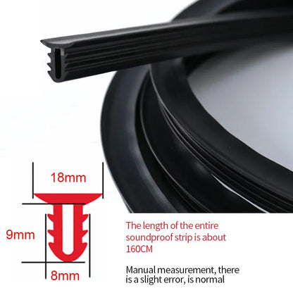 SEAMETAL 1.6m Auto Dashboard Sealing Strip - Universal Car Sticker Rubber Seal for Noise Insulation and Weatherproofing - Essential Car Accessory