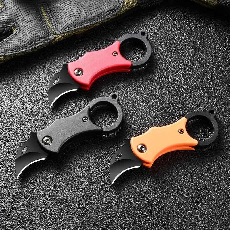 2024 New Outdoor Folding Knife – EDC Key Fox Claw, Box Cutter Necklace Knife, Portable Self-Defense Pocket Knife for Camping