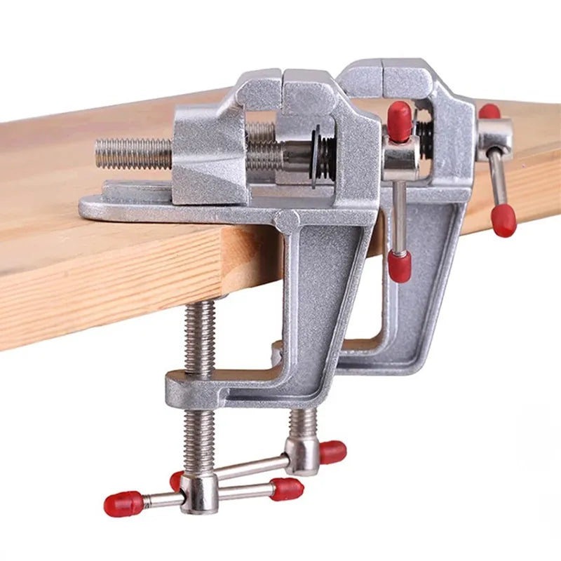 35MM Aluminium Alloy Table Bench Clamp Vise | Multi-functional Screw Vise for DIY Craft Mold Repair | Fixed Bench Tool