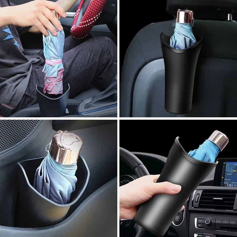 Waterproof Car Umbrella Storage Rack : Creative Multifunctional Fixed Bucket for Car Accessories - Convenient Car Storage Solution