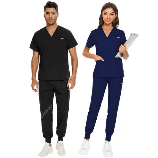 Unisex Medical Scrub Sets - Clinical Uniforms for Men and Women, Doctor, Nurse, Dentist Workwear with Tops and Pants