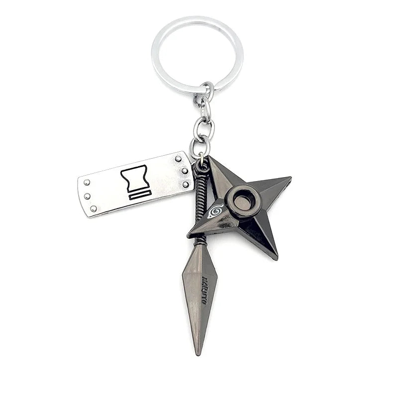 Naruto Anime Keychain - Ninja Kunai, Shuriken & Red Cloud Accessories for Car, Backpack - Perfect Gift for Fans