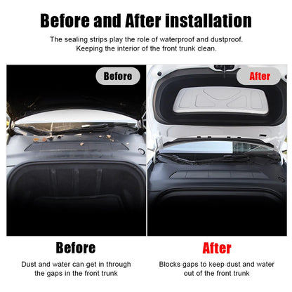 Waterproof Car Hood Sealing Strips: Front Chassis Guards Protector for Tesla Model 3 Y - Auto Accessories for Air Inlet Bonnet Cover