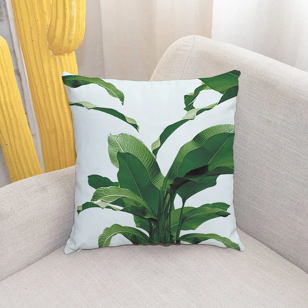 Linlamlim Green Cushion Cover: Decorative Pillowcase for Bedroom Bed, Living Room Sofa, Car - Throw Pillow Cover Accessories