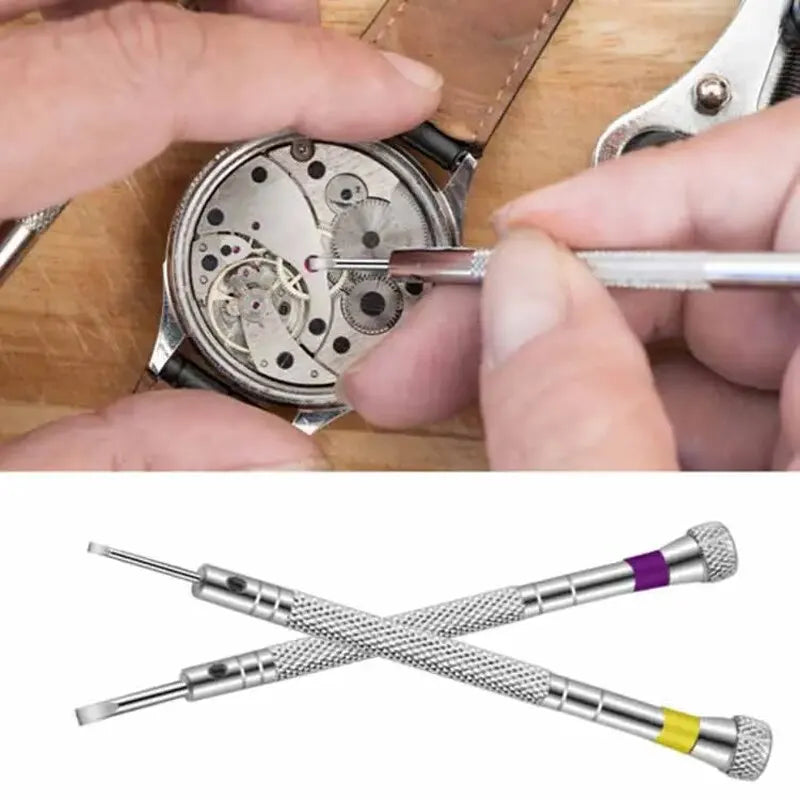 5pcs/set Steel Screwdriver Watch Repair Kit: Portable Tools for Band Removal & Mini Link Pins - Watchmaker Essential