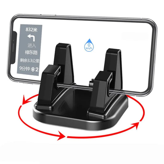 360 Degree Rotatable Car Phone Holder - Stick to Dashboard Silicone Bracket, Stable GPS Stand, Dashboard Phone Support