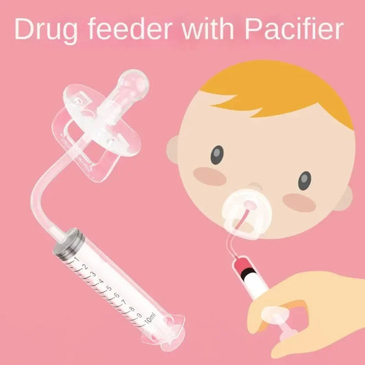 Baby Pacifier Medicine Dispenser Kit | Oral Feeding Syringe for Toddler | 10ml Liquid Dropper Feeder Utensils | Kid Health Feeding Tools