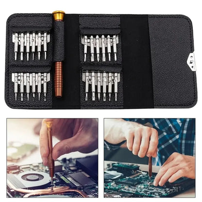 Mini Precision Screwdriver Set - 25 in 1 Electronic Torx Screwdriver Opening Repair Tools Kit for iPhone, Camera, Watch, Tablet, PC