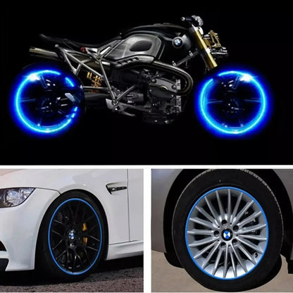 1 Set 7 Colors Reflective Car Styling Strips: Motocross Motorcycle Wheel Stickers and Decals - 17/18 Inch Reflective Rim Tape