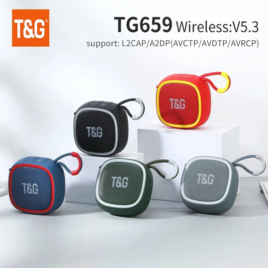 TG659 Mini Wireless Bluetooth Speaker - Powerful TWS Bluetooth 5.3 Sound Box - HIFI Loudspeaker with TF Card and  Radio Support