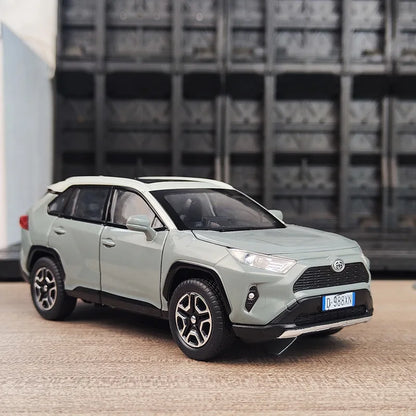 1:32 Scale 2023 RAV4 SUV Die-Cast Toy Car Model with Sound, Light, and Pull-Back Function - Perfect Collectible Birthday Gift for Children