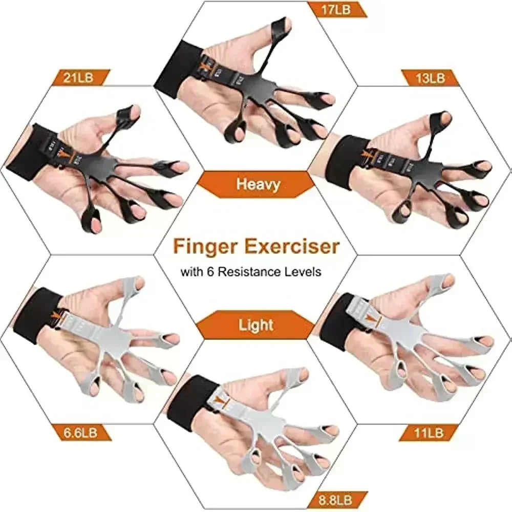 Silicone Grip Trainer – Finger Exercise Stretcher, Hand Strengthener, Arthritis Grip Trainer, Hand Brush Expander