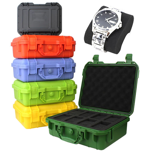 8-Grid High-End Watch Case Collection Box - Antique Protection Safety Box with Colorful Sponge, Thickened Moisture-Proof Design