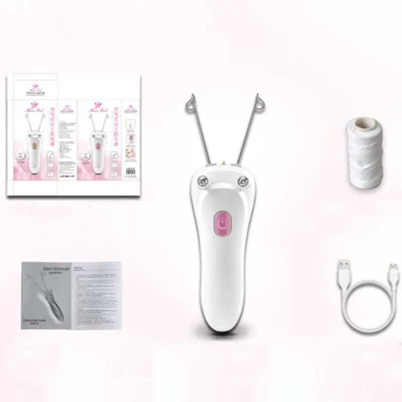 Mini Electric Facial & Body Hair Removal Device: USB-Powered Epilator Shaver Trimmer for Women - Neck, Lip, Chin, Arm, Leg