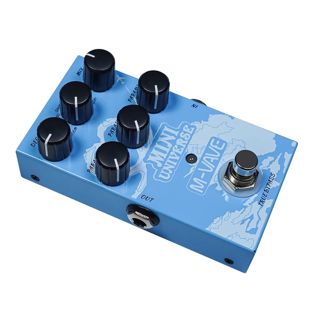 M-vave Mini Universe Digital Reverb Pedal - 9 Reverb Effects: Room, Shimmer, Lofi, Spring - Guitar Pedal Effect Pedals