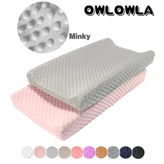 Soft Reusable Changing Pad Cover: Minky Dot Foldable Travel Baby Diaper Pad Sheets - Breathable and Convenient