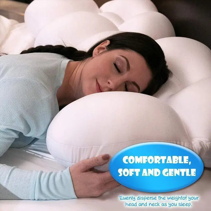 All-Round Egg Shaped Cloud Pillow - 3D Ergonomic Memory Foam Sleeping and Nursing Pillow, Soft Bed Cushion