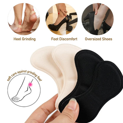 6Pairs Heel Insoles Patch - Pain Relief Cushion Pads for Anti-Wear Feet Care, Adhesive Back Sticker Shoes Insert Insole