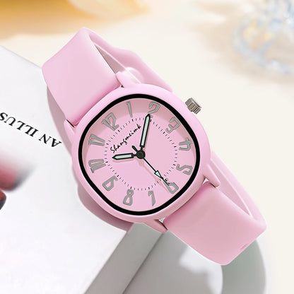 Fashion Women's Quartz Watch - Silicone Strap Wristwatch, Elegant Ladies Clock, Perfect Gift Reloj Mujer