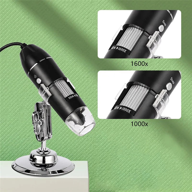 Digital Microscope Camera: 1600X 1000X 500X USB Type C Portable Electronic Microscope - Ideal for Soldering, Cell Phone Repair