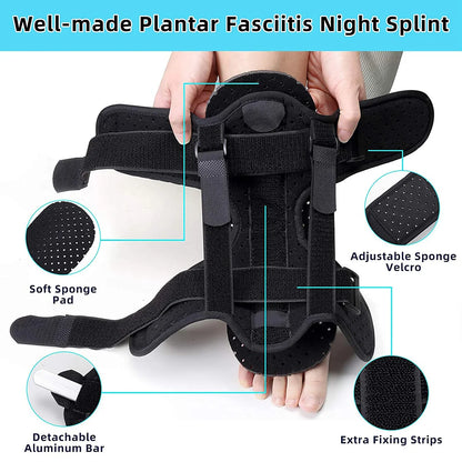 Adjustable Plantar Fasciitis Night Splint - Unisex Foot Drop Orthotic Brace for Plantar Fasciitis and Achilles Tendonitis in 2024