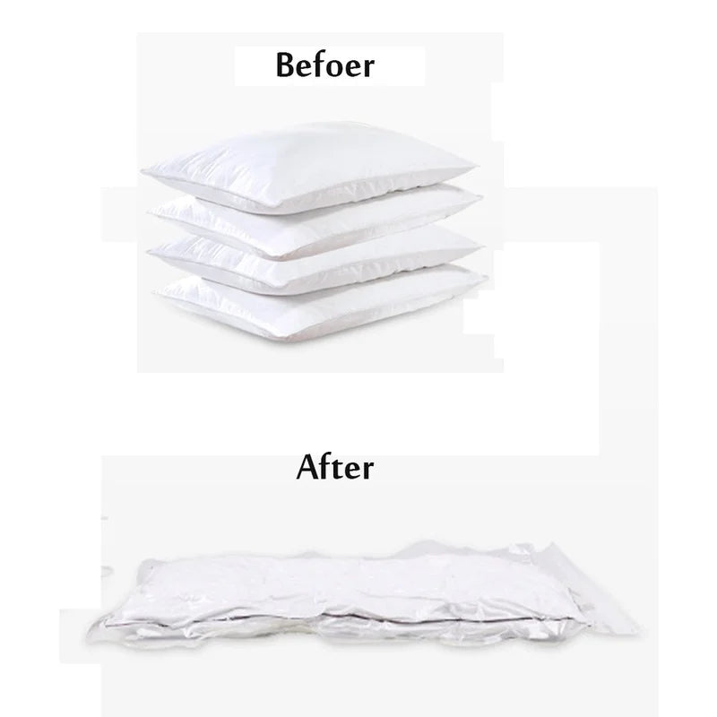 Convenient Vacuum Storage Bags: Waterproof Compression Sacks for Quilts & Clothes - Space-Saving Organizer for Travel & Home