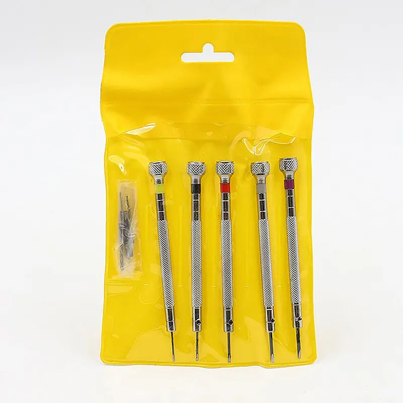 5pcs/set Steel Screwdriver Watch Repair Kit: Portable Tools for Band Removal & Mini Link Pins - Watchmaker Essential