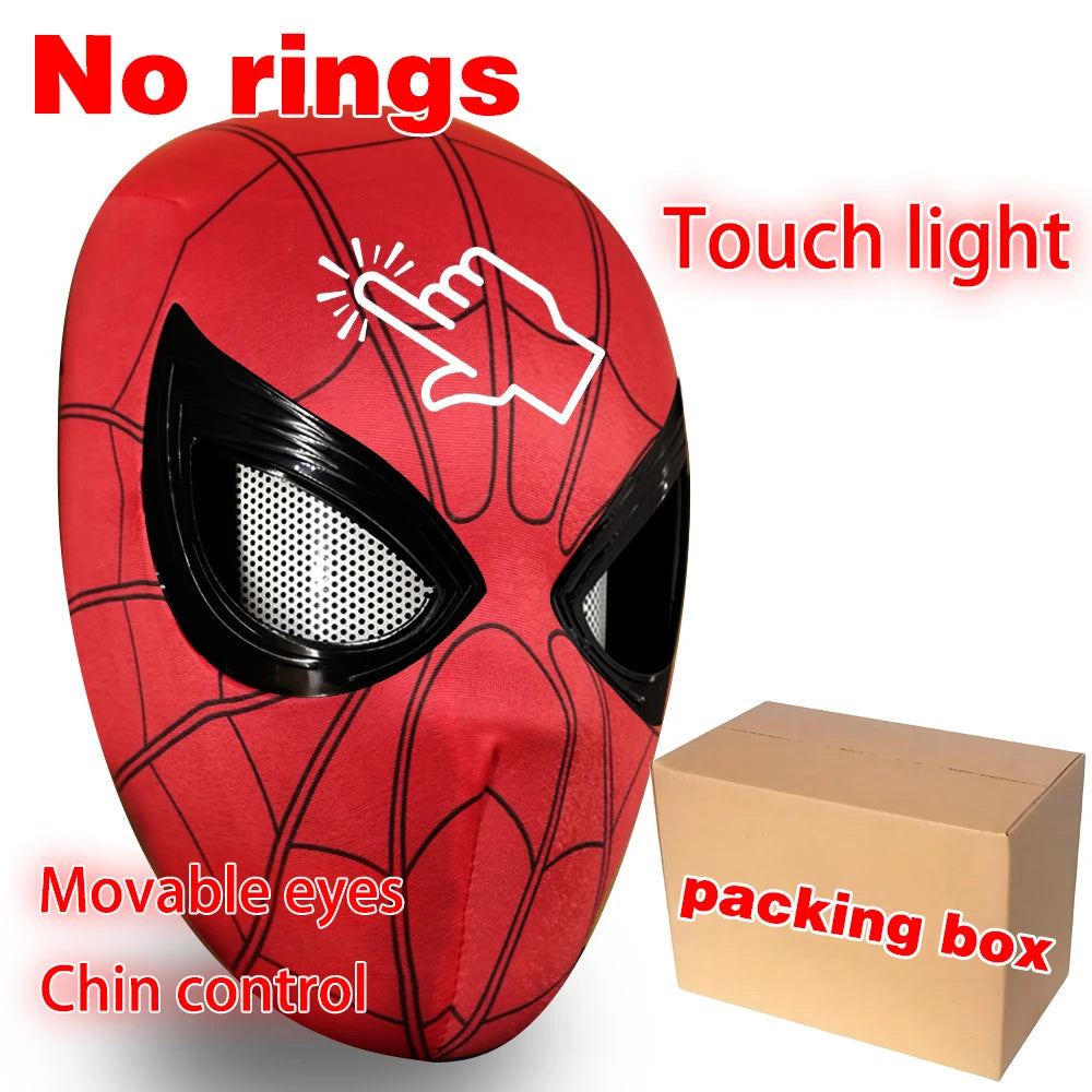 Spiderman Mask with Movable Eyes – Remote Control Peter Parker Cosplay Toy | Halloween Costume and Christmas Gift for Kids