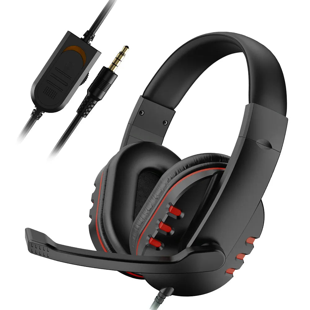 3.5mm Wired Gaming Headset with Microphone, Earphones for PS4, PlayStation 4, PC, and Computer Chat