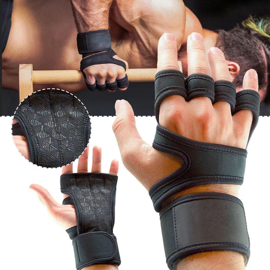 Men's and Women's Training Gloves: Fitness, Bodybuilding, Weightlifting Gym Hand Wrist Palm Protector Gloves - Workout Support