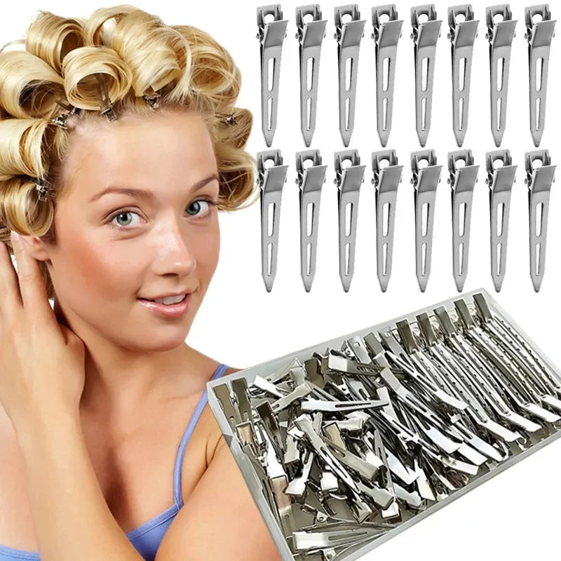 30/50Pcs Professional Ladies Salon Fixed Hair Pin - 4.5cm Curl Metal Hair Clips, Hair Root Fluffy Clips DIY Tools, Hair Accessories