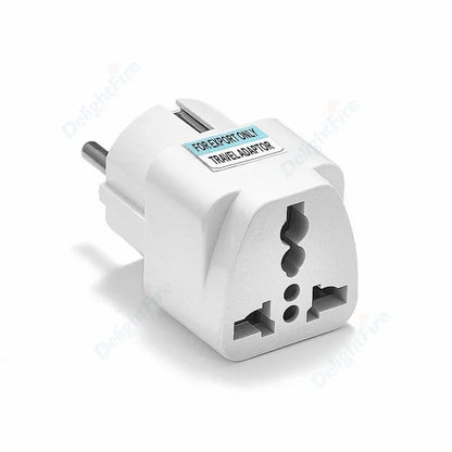 KR Plug Adapter – Universal Multifunction AU/UK/US to EU Electrical Socket, Type E/F Travel Adapter for France & Spain