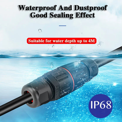 IP68 Waterproof Wire Quick Connector | 2/3 Pin Solderless LED Lamp Wiring | Outdoor Rainproof Terminal for Easy Connection