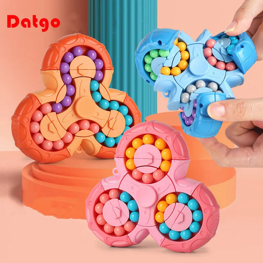 New Six-Sided Rotation Finger Bean Gyro: Antistress Fingertip Cube for Learning - Educational Magic Disk Toy, Ideal Kids Gift